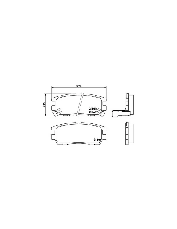 PASTILLA DE FRENO P54018 BREMBO - MITSUBISHI SHOGUN II (V3_W, V2_W, V4_W) - Eje trasero Devolución Gratuita