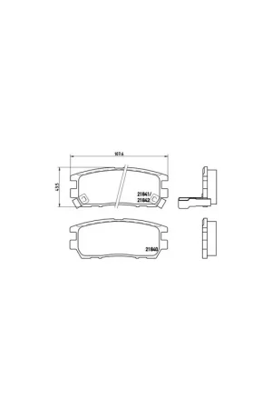 PASTILLA DE FRENO P54018 BREMBO - MITSUBISHI NIMBUS (N9_W, N8_W) - Eje trasero Envío Internacional