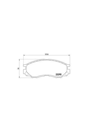 Nuevo Modelo PASTILLA DE FRENO P54020 BREMBO - MITSUBISHI COLT/RODEO (K7_T, K6_T) - Eje delantero