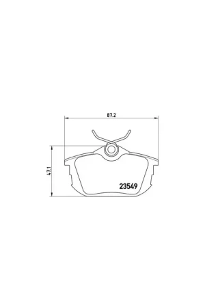 PASTILLA DE FRENO P54023 BREMBO - MITSUBISHI COLT Descapotable (RG) - Eje trasero Lujoso