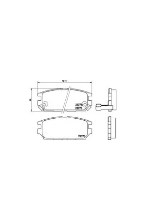 Ordena Ya PASTILLA DE FRENO P54025 BREMBO - MITSUBISHI PAJERO/SHOGUN I (L04_G, L14_G) - Eje trasero