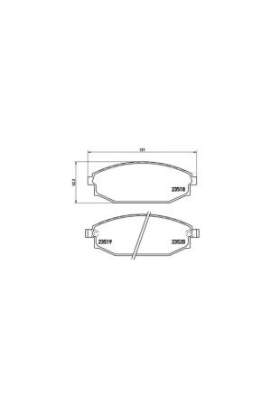 Venta Final PASTILLA DE FRENO P54027 BREMBO - HYUNDAI GALLOPER II (JK-01) - Eje delantero