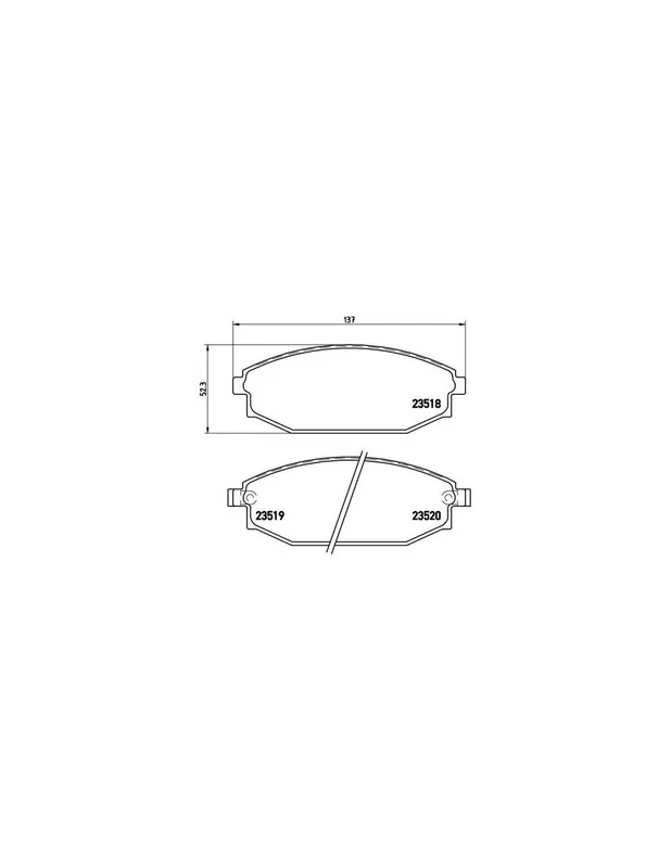 PASTILLA DE FRENO P54027 BREMBO - MITSUBISHI GALLOPER (JK-01) - Eje delantero Stock Limitado
