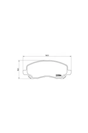PASTILLA DE FRENO P54030 BREMBO - MITSUBISHI SPACE RUNNER (N6_W) - Eje delantero Más Vendido