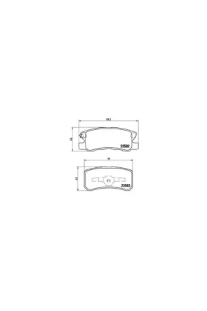 Hecho A Mano PASTILLA DE FRENO P54031 BREMBO - MITSUBISHI OUTLANDER II Van (CW_W) - Eje trasero