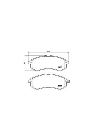 PASTILLA DE FRENO P54033 BREMBO - MITSUBISHI COLT/RODEO (K7_T, K6_T) - Eje delantero Mejor Calidad
