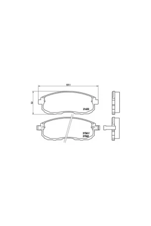 Oferta Limitada PASTILLA DE FRENO P56021 BREMBO - NISSAN 240 SX (S13) - Eje delantero