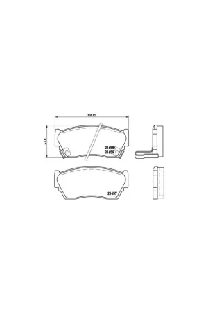 PASTILLA DE FRENO P56027 BREMBO - NISSAN PULSAR III (N14) - Eje delantero Oferta Especial