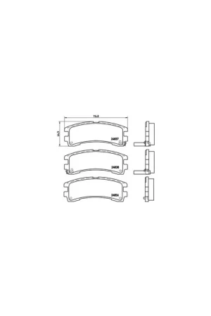 Liquidación PASTILLA DE FRENO P 56 017 BREMBO - NISSAN MISTRAL II (R20) - Eje trasero