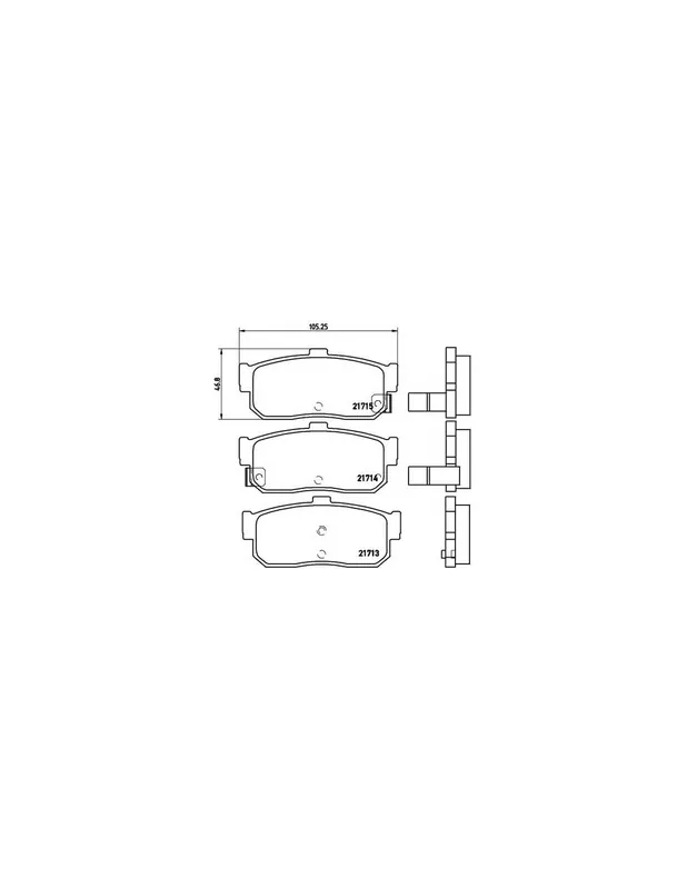 PASTILLA DE FRENO P56029 BREMBO - NISSAN PULSAR I Fastback (N15) - Eje trasero Hecho A Mano