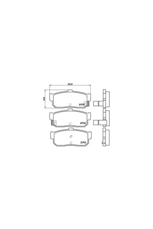Garantía De Devolución De Dinero PASTILLA DE FRENO P56029 BREMBO - INFINITI G20 - Eje trasero