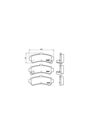 Artesanal PASTILLA DE FRENO P56035 BREMBO - NISSAN SENTRA I (N15) - Eje trasero