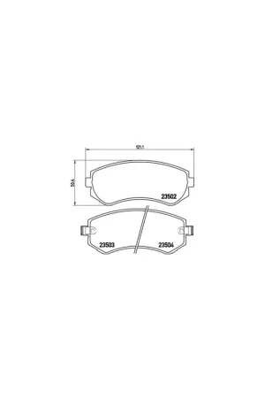 Premium PASTILLA DE FRENO P56039 BREMBO - NISSAN SENTRA I (N15) - Eje delantero