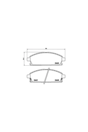PASTILLA DE FRENO P56040 BREMBO - NISSAN SERENA (C24) - Eje delantero Máxima Calidad