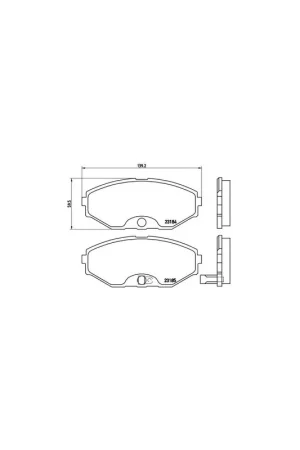 Nuevo Modelo PASTILLA DE FRENO P56045 BREMBO - NISSAN MAXIMA IV Sedán (J31) - Eje delantero