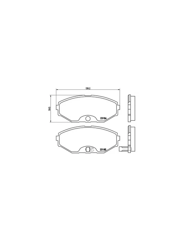 Nuevo Modelo PASTILLA DE FRENO P56045 BREMBO - NISSAN MAXIMA IV Sedán (J31) - Eje delantero