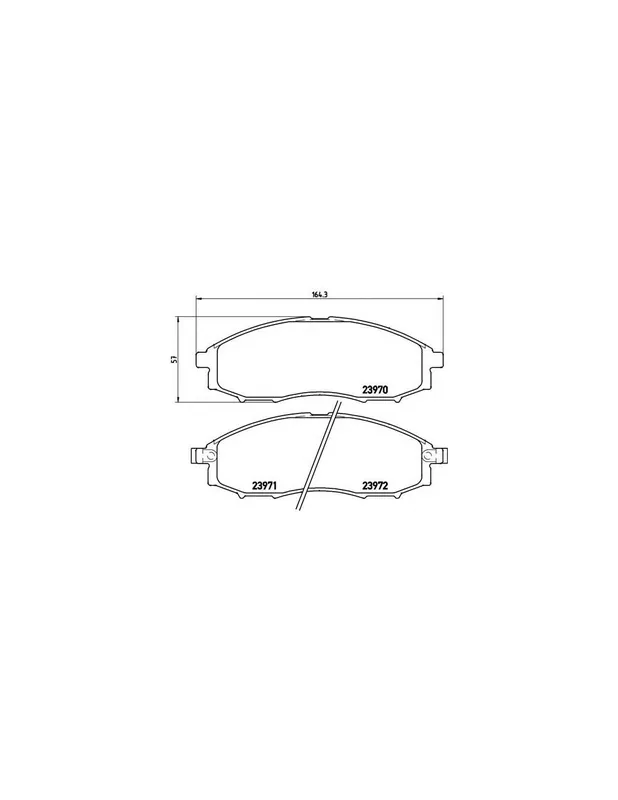 PASTILLA DE FRENO P 56 049 BREMBO - NISSAN NAVARA (D22) - Eje delantero Mejor Calidad