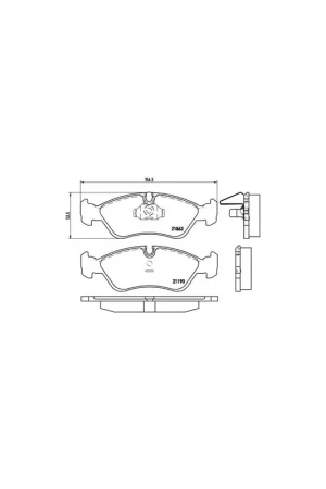Bestseller PASTILLA DE FRENO P59017 BREMBO - DAEWOO CIELO (KLETN) - Eje delantero