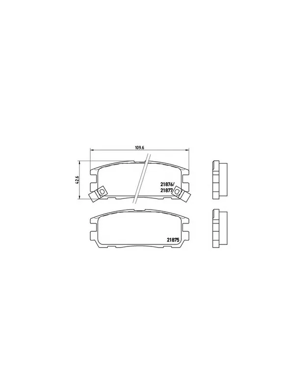 Certificado PASTILLA DE FRENO P59021 BREMBO - ISUZU TROOPER (UB) - Eje trasero