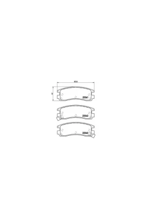 Garantía Incluida PASTILLA DE FRENO P59027 BREMBO - CHEVROLET TRANS SPORT - Eje trasero