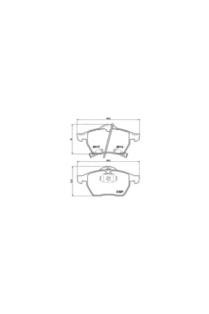 Disponible Ahora PASTILLA DE FRENO P59029 BREMBO - SAAB 900 Mk II Coupé - Eje delantero