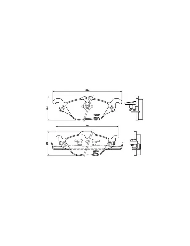 Pedido Al Por Mayor PASTILLA DE FRENO P59030 BREMBO - OPEL ASTRA G Descapotable (F67) - Eje delantero