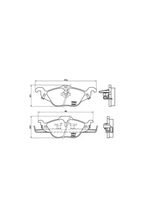 PASTILLA DE FRENO P59030 BREMBO - CHEVROLET ASTRA Fastback - Eje delantero Popular