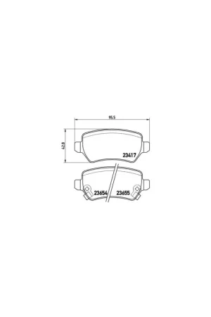 Económico PASTILLA DE FRENO P59038 BREMBO - OPEL ZAFIRA A (F75_) - Eje trasero