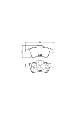 PASTILLA DE FRENO P59044 BREMBO - NISSAN PRIMERA (P12) - Eje trasero Artesanal
