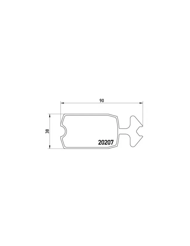 PASTILLA DE FRENO P61002 BREMBO - CITROËN 2 CV - Eje delantero Últimas Unidades