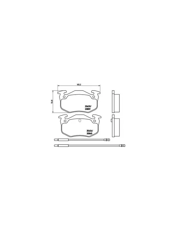 PASTILLA DE FRENO P61029 BREMBO - CITROËN BX (XB-_) - Eje delantero Liquidación