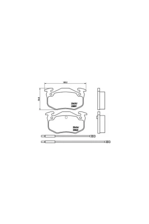 Última Oportunidad PASTILLA DE FRENO P61029 BREMBO - CITROËN BX Break (XB-_) - Eje delantero