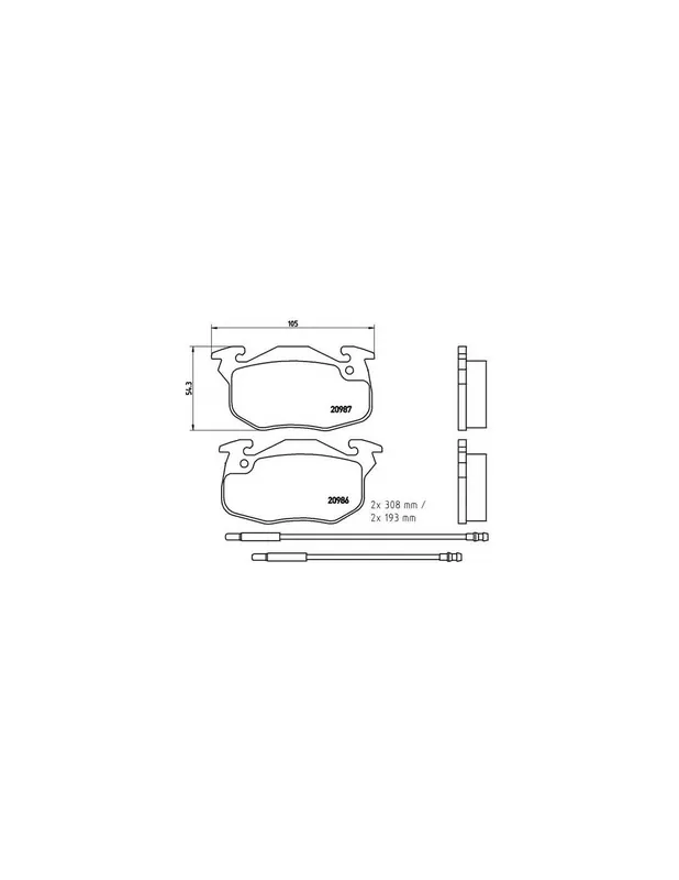 Garantía Incluida PASTILLA DE FRENO P61044 BREMBO - CITROËN CHANSON (S0, S1) - Eje delantero