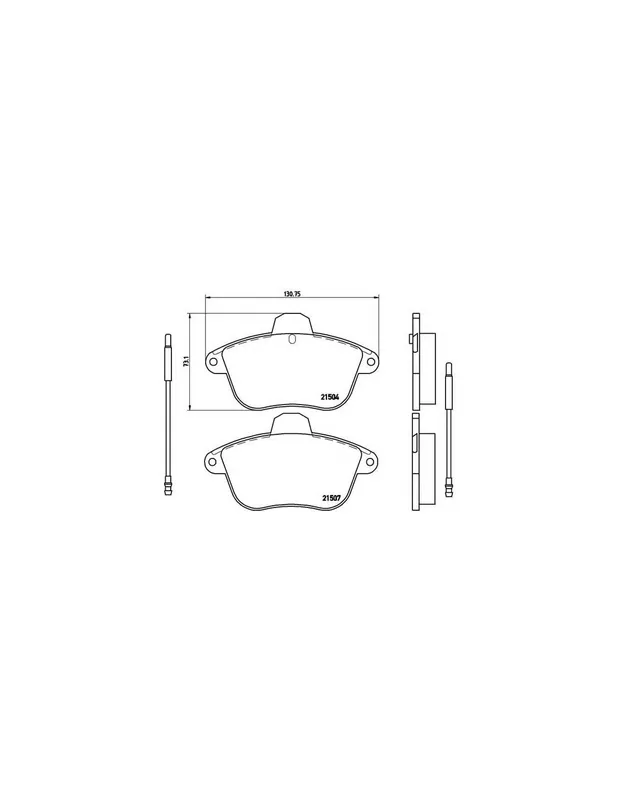 Directo De Fábrica PASTILLA DE FRENO P61046 BREMBO - RENAULT CLIO Mk II (BB0/1/2_, CB0/1/2_) - Eje trasero