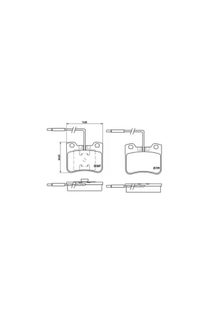 Precio Bajo PASTILLA DE FRENO P61047 BREMBO - PEUGEOT 106 (1A, 1C) - Eje delantero