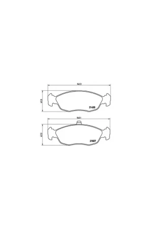 Venta Final PASTILLA DE FRENO P61051 BREMBO - CITROËN XSARA Coupé (N0) - Eje delantero