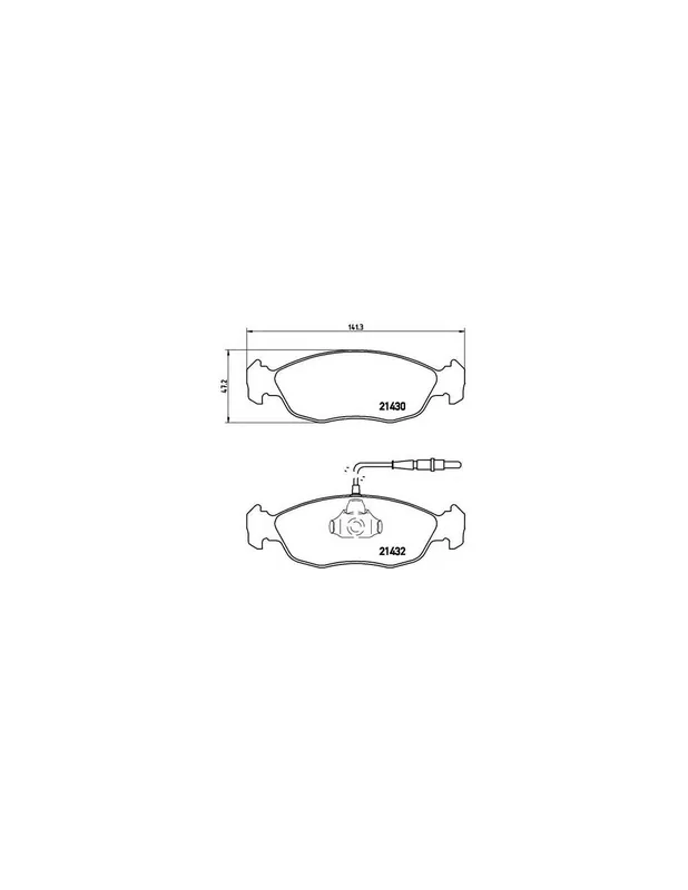 De Moda PASTILLA DE FRENO P61054 BREMBO - PEUGEOT 106 Mk II (1) - Eje delantero
