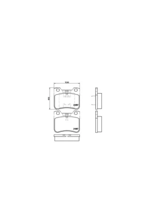 Nuevo Modelo PASTILLA DE FRENO P61059 BREMBO - CITROËN CHANSON (S0, S1) - Eje delantero