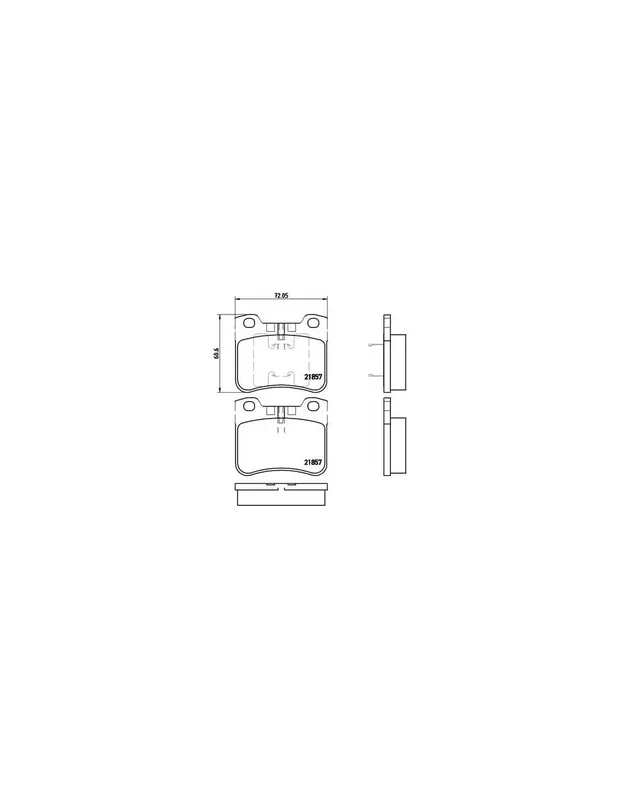 Nuevo Modelo PASTILLA DE FRENO P61059 BREMBO - CITROËN CHANSON (S0, S1) - Eje delantero