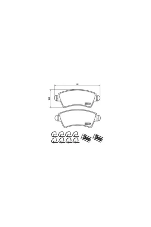 Alta Calidad PASTILLA DE FRENO P61067 BREMBO - PEUGEOT 206 CC (2D) - Eje delantero