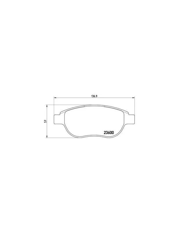 De Moda PASTILLA DE FRENO P61068 BREMBO - PEUGEOT 307 Estate (3E) - Eje delantero
