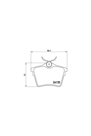 PASTILLA DE FRENO P61079 BREMBO - CITROËN C5 III Break (TD_) - Eje trasero Últimas Unidades