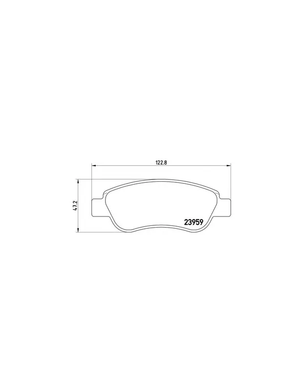 PASTILLA DE FRENO P61081 BREMBO - PEUGEOT 108 - Eje delantero Nuevo Modelo