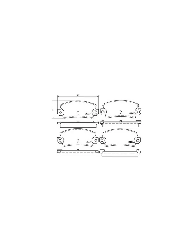 Descuento PASTILLA DE FRENO P68002 BREMBO - RENAULT 21 Furgón (S48_) - Eje trasero