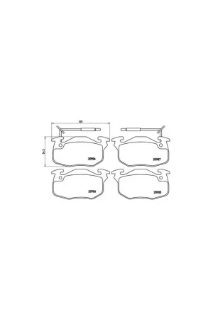Compra Hoy PASTILLA DE FRENO P68010 BREMBO - RENAULT 19   Descapotable (D53_) - Eje delantero