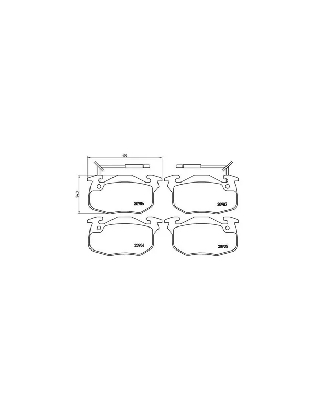 PASTILLA DE FRENO P68010 BREMBO - PEUGEOT 309 (10C, 10A) - Eje delantero Novedad