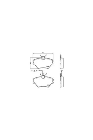 Premium PASTILLA DE FRENO P68022 BREMBO - RENAULT LAGUNA I (B56_, 556_) - Eje delantero