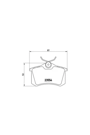 De Moda PASTILLA DE FRENO P68024 BREMBO - RENAULT SCÉNIC II (JM0/1_) - Eje trasero