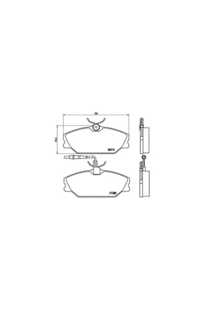Última Versión PASTILLA DE FRENO P68014 BREMBO - RENAULT MEGANE I Coupé (DA0/1_) - Eje delantero