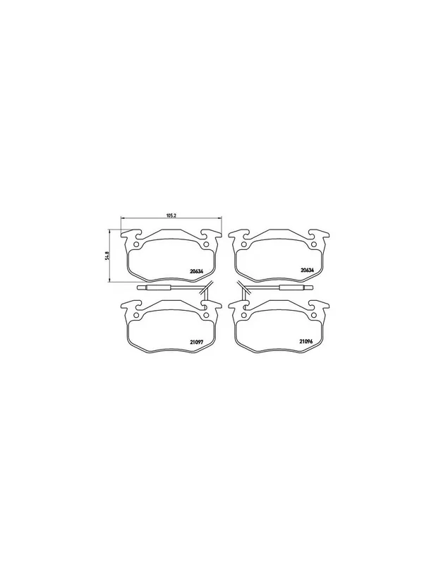 Oferta Limitada PASTILLA DE FRENO P68015 BREMBO - RENAULT CLIO Furgón (S57_) - Eje delantero